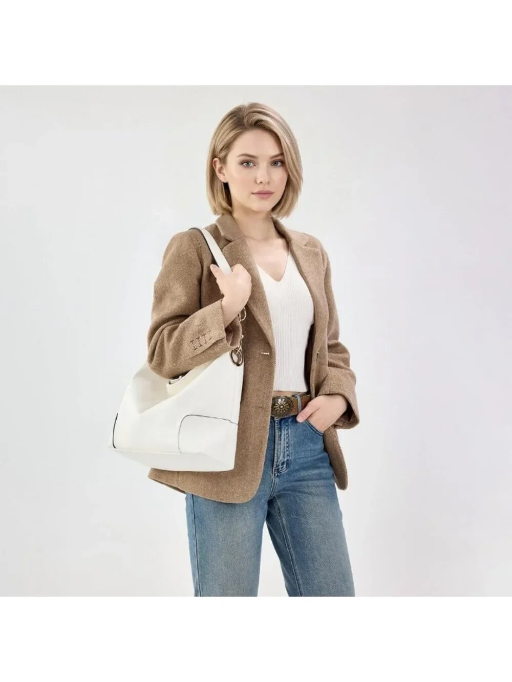 Stylish Hobo Bag for Women | Top Handle Satchel Shoulder Purse | Bucket Handbag